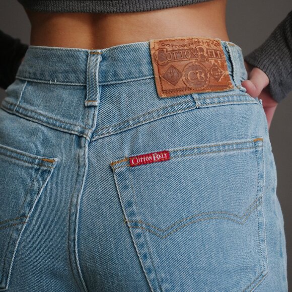 Vintage 1980s Cotton Belt High Rise Denim - Picture 2 of 7